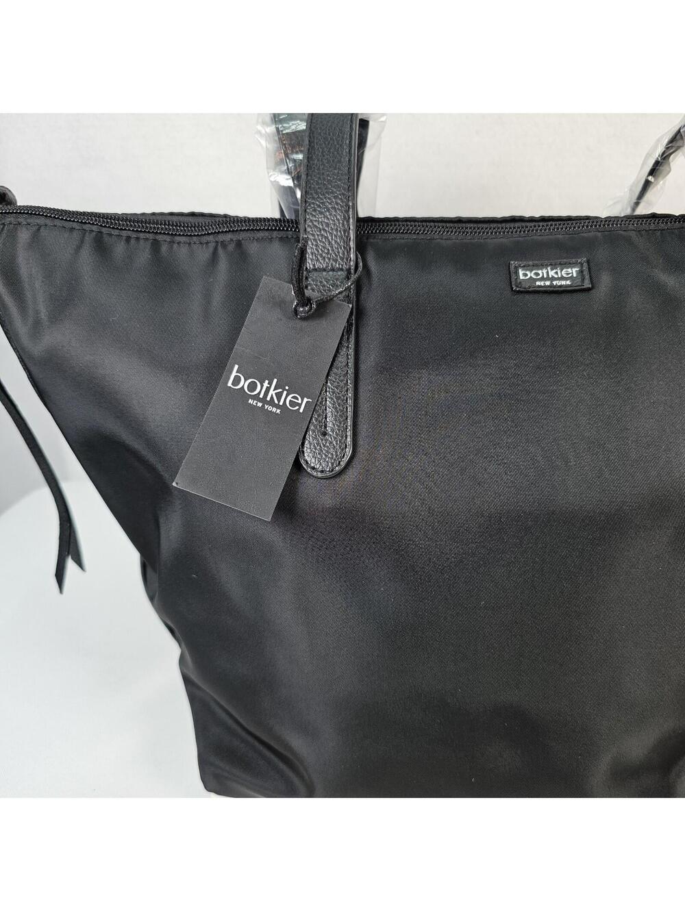 Botkier Tote Bag New York Bond Zipper Accents Organize Laptop Travel Work Black - Picture 6 of 8